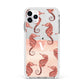 Sea Horse Personalised Apple iPhone 11 Pro Max in Silver with White Impact Case