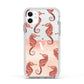 Sea Horse Personalised Apple iPhone 11 in White with White Impact Case
