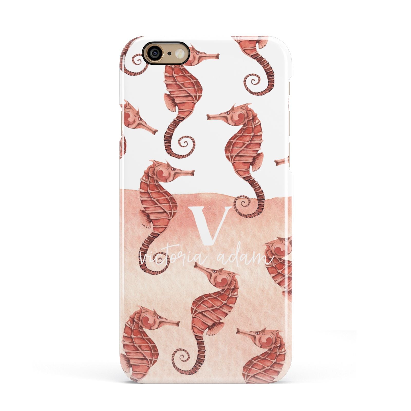 Sea Horse Personalised Apple iPhone 6 3D Snap Case