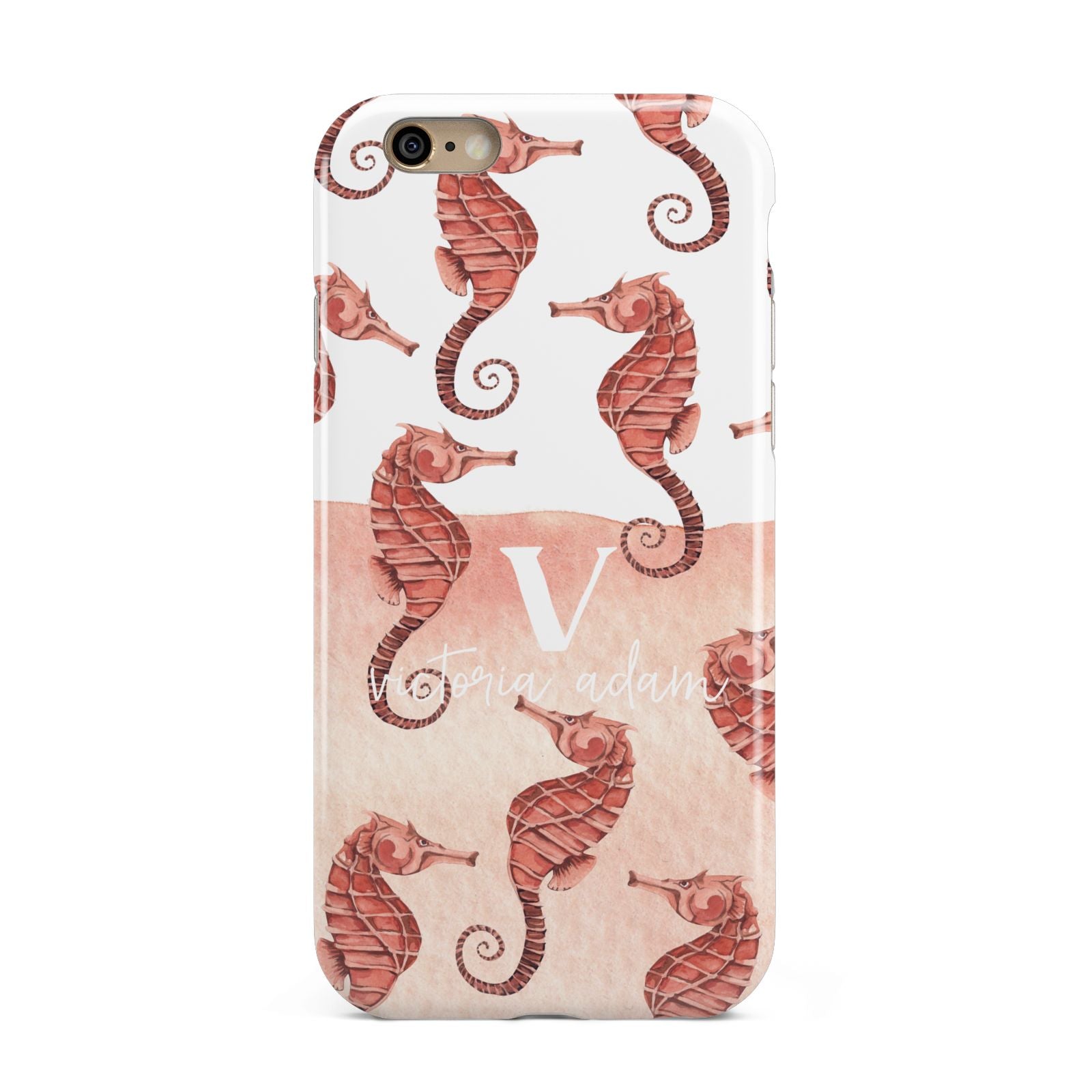 Sea Horse Personalised Apple iPhone 6 3D Tough Case