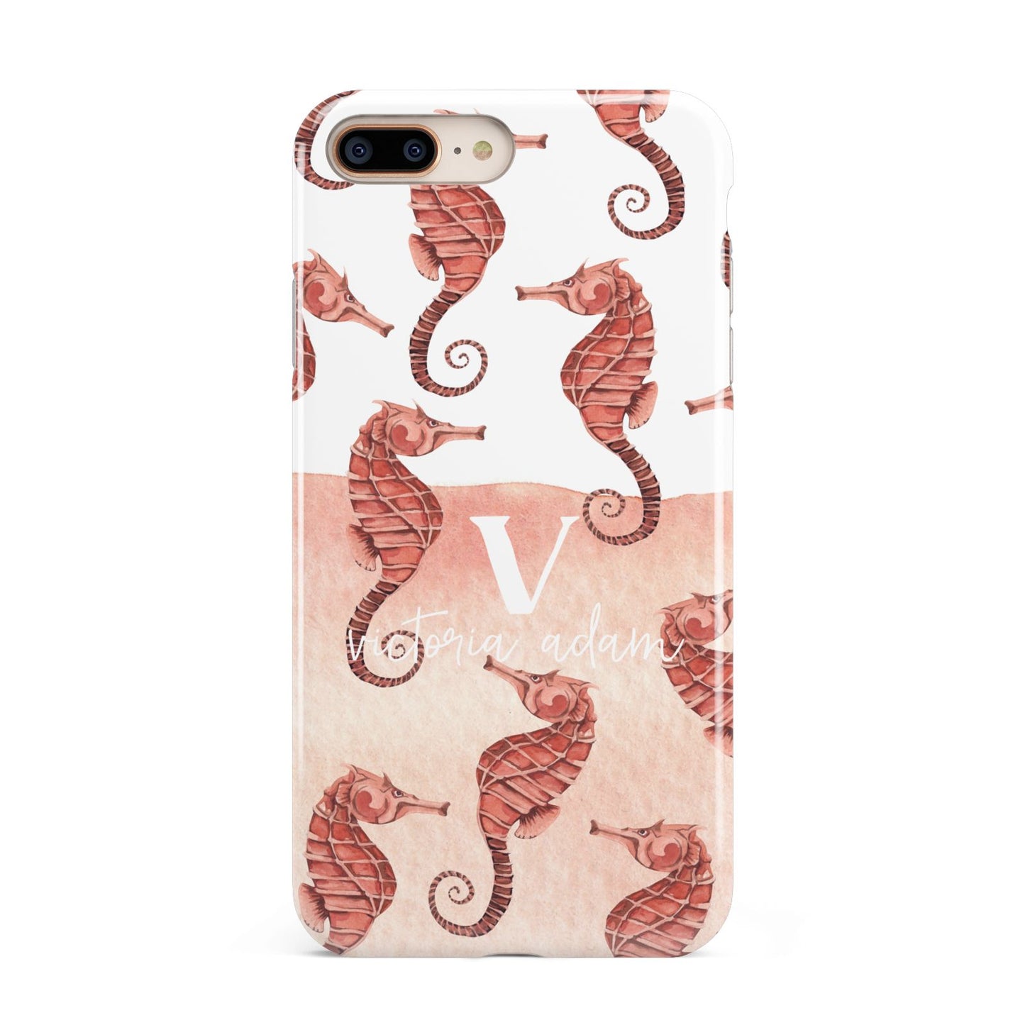 Sea Horse Personalised Apple iPhone 7 8 Plus 3D Tough Case