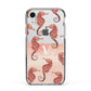 Sea Horse Personalised Apple iPhone XR Impact Case Black Edge on Silver Phone