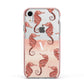 Sea Horse Personalised Apple iPhone XR Impact Case Pink Edge on Silver Phone