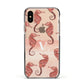 Sea Horse Personalised Apple iPhone Xs Impact Case Black Edge on Gold Phone