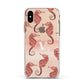 Sea Horse Personalised Apple iPhone Xs Impact Case White Edge on Gold Phone