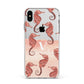 Sea Horse Personalised Apple iPhone Xs Max Impact Case White Edge on Silver Phone