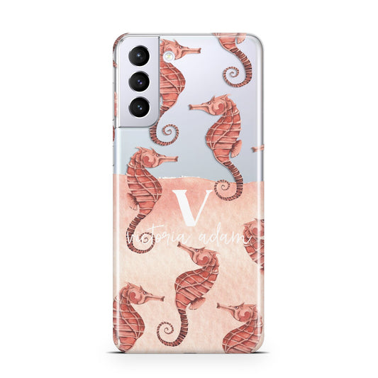 Sea Horse Personalised Samsung S21 Plus Phone Case