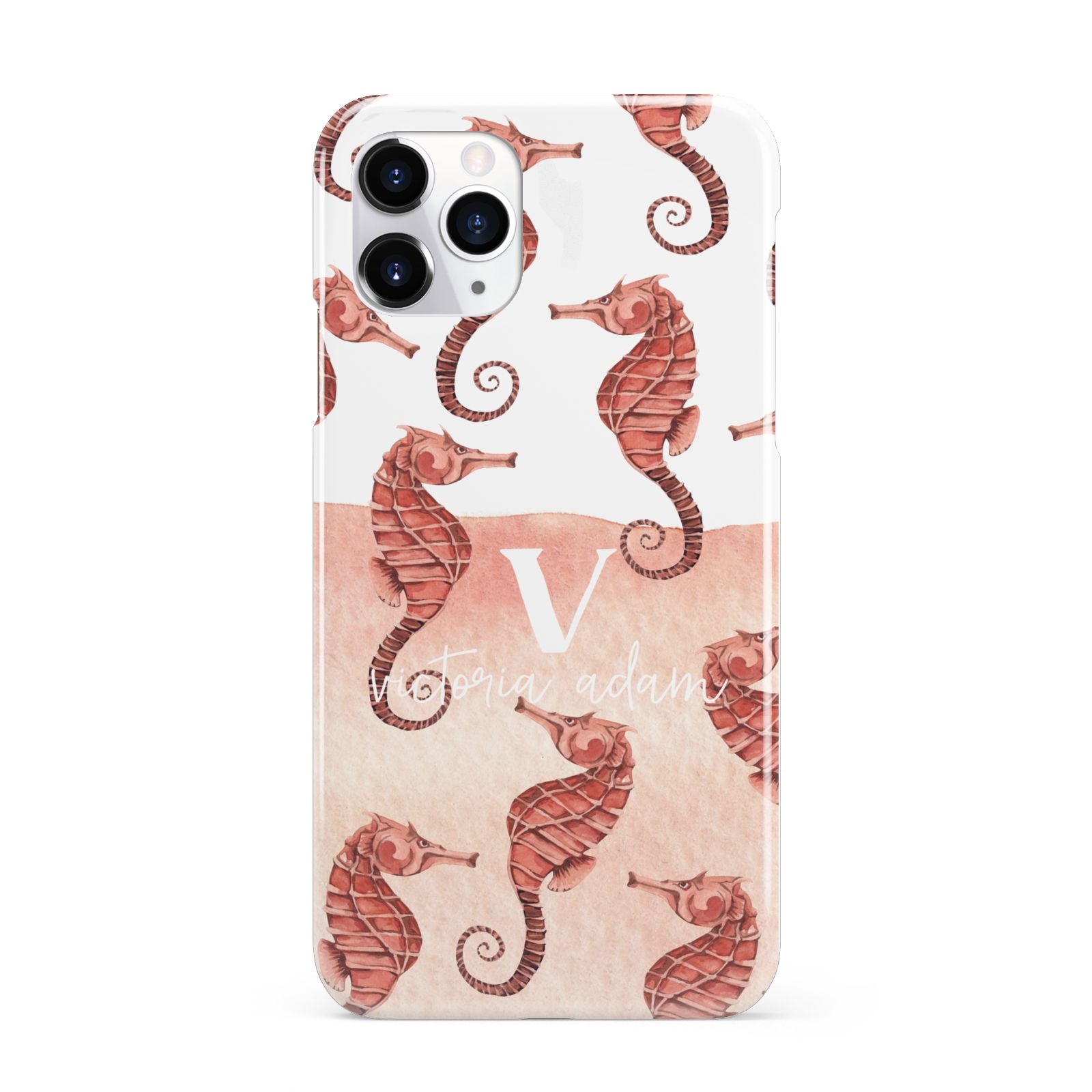 Sea Horse Personalised iPhone 11 Pro 3D Snap Case