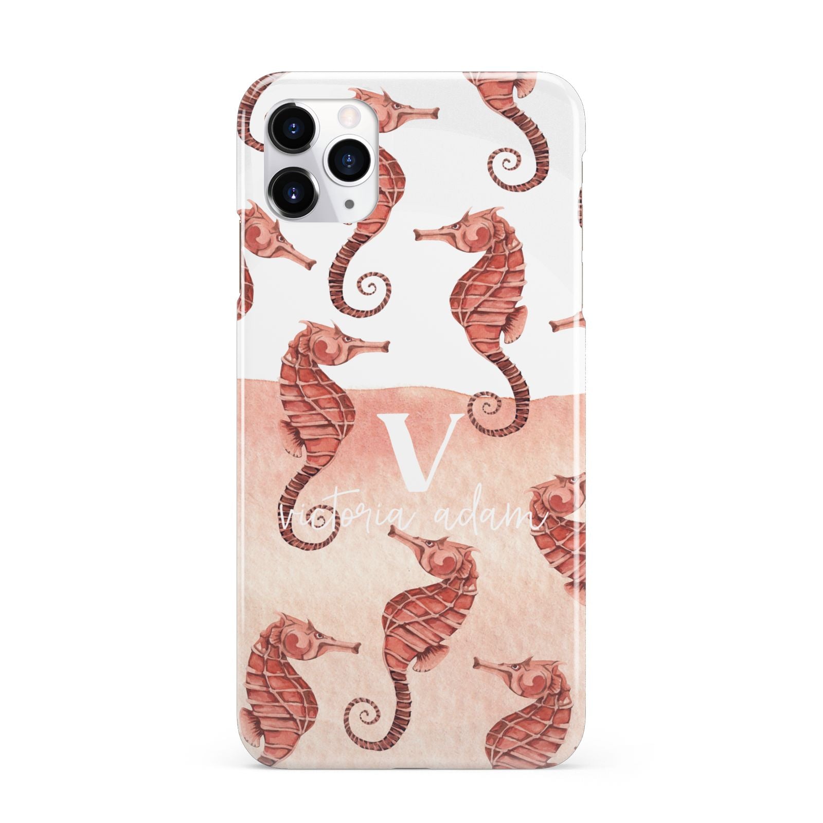 Sea Horse Personalised iPhone 11 Pro Max 3D Snap Case