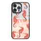 Sea Horse Personalised iPhone 14 Pro Max Black Impact Case on Silver phone