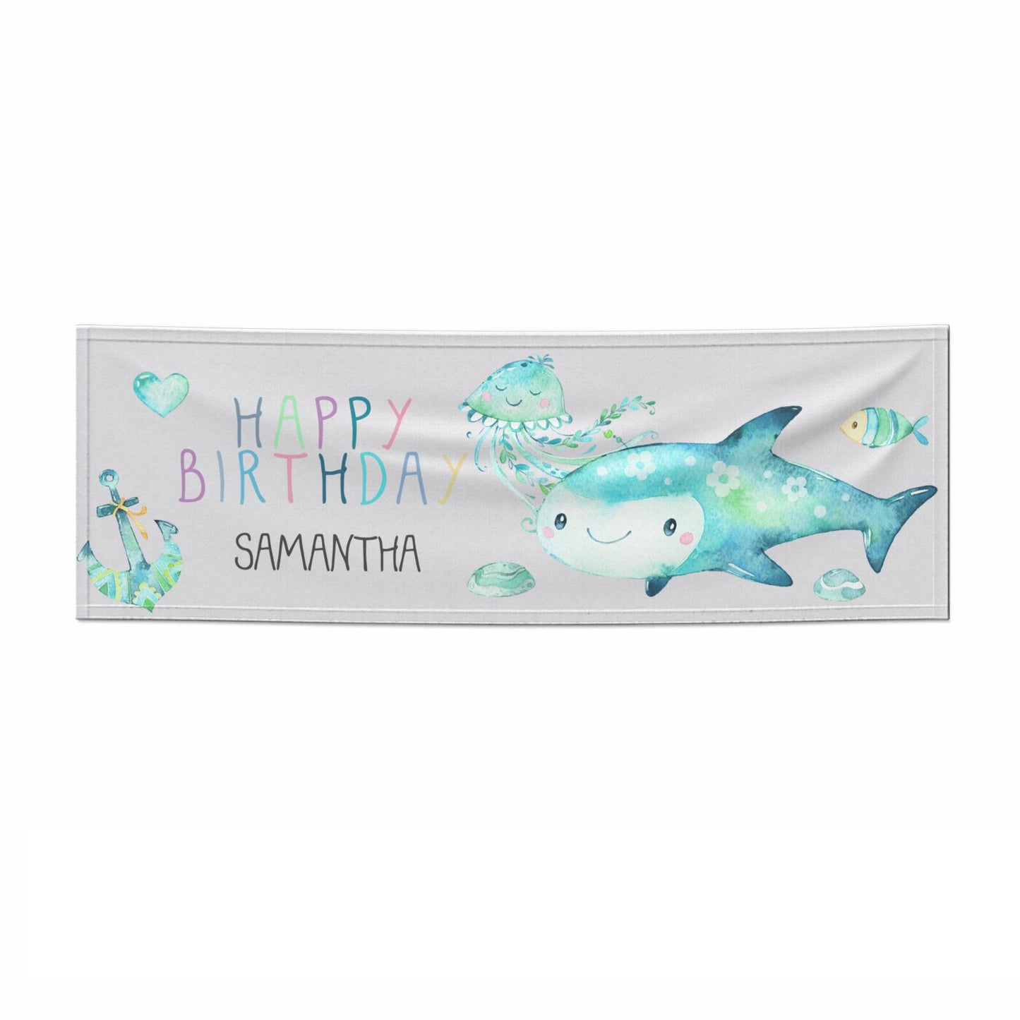 Sea Life Personalised Birthday 6x2 Paper Banner