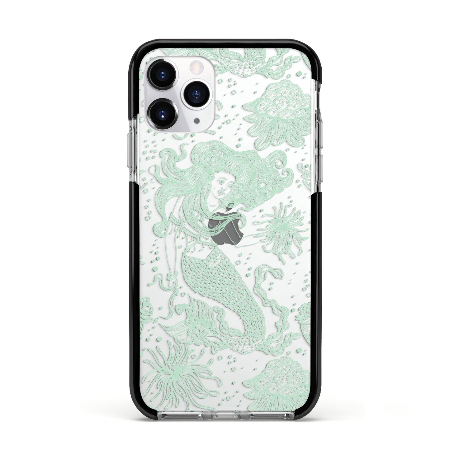 Sea Mermaid Apple iPhone 11 Pro in Silver with Black Impact Case