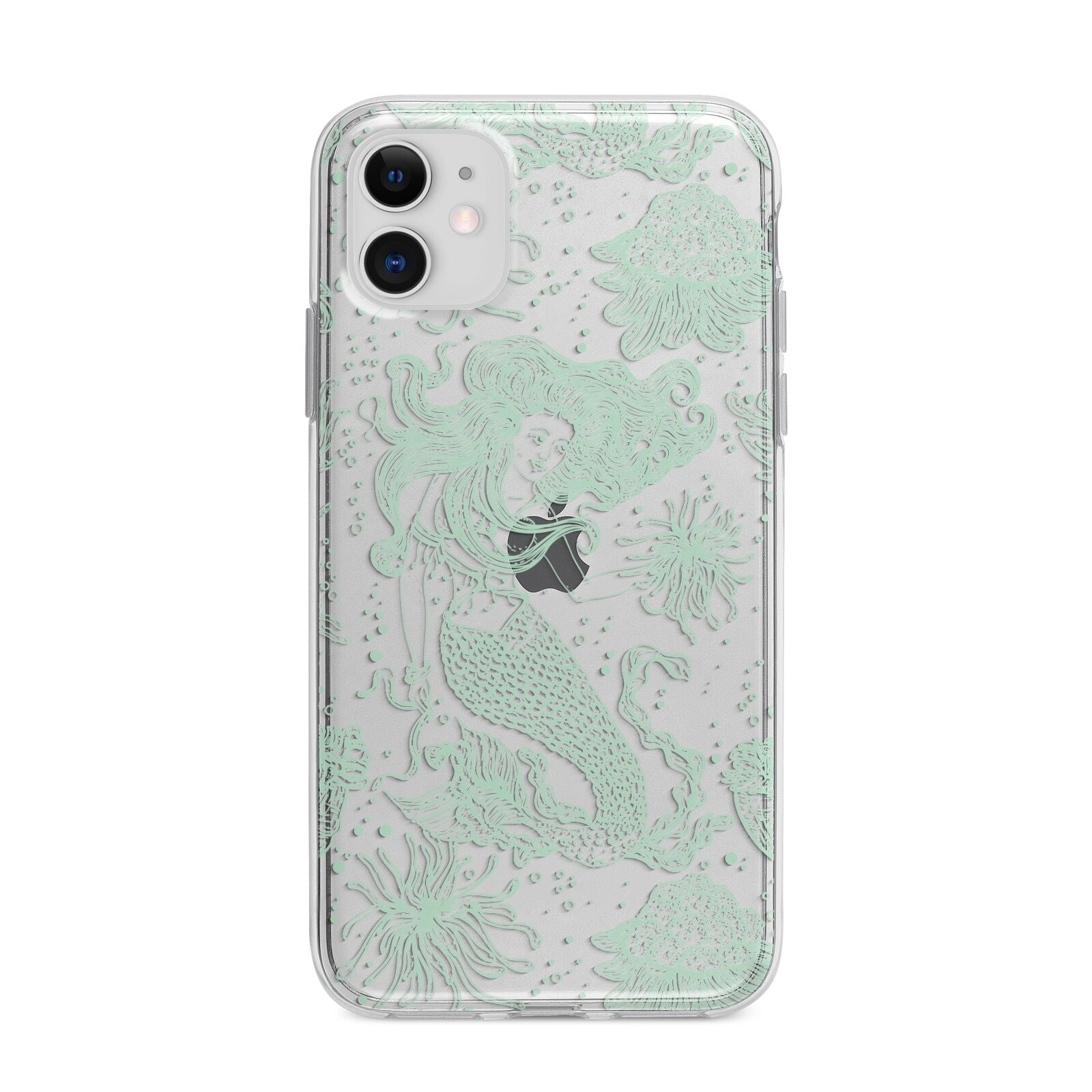 Sea Mermaid Apple iPhone 11 in White with Bumper Case
