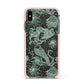 Sea Mermaid Apple iPhone Xs Max Impact Case Pink Edge on Black Phone