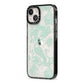 Sea Mermaid iPhone 13 Black Impact Case Side Angle on Silver phone
