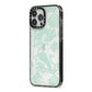 Sea Mermaid iPhone 13 Pro Max Black Impact Case Side Angle on Silver phone