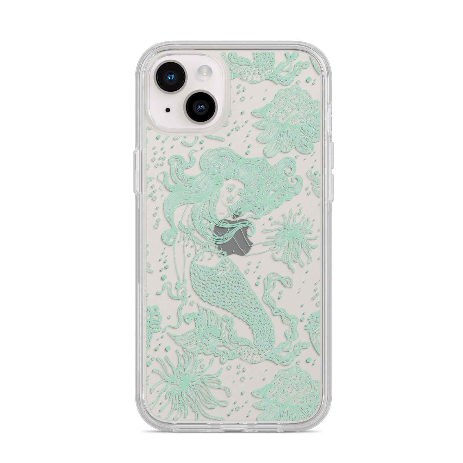 Sea Mermaid iPhone 14 Plus Clear Tough Case Starlight