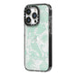 Sea Mermaid iPhone 14 Pro Black Impact Case Side Angle on Silver phone