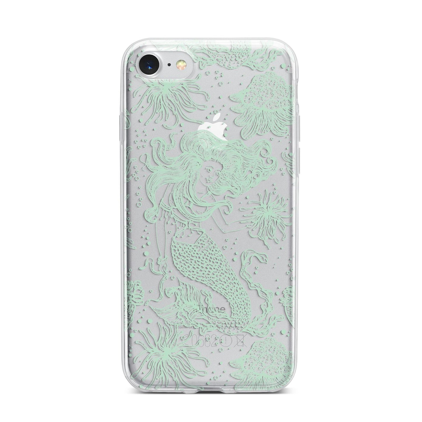 Sea Mermaid iPhone 7 Bumper Case on Silver iPhone
