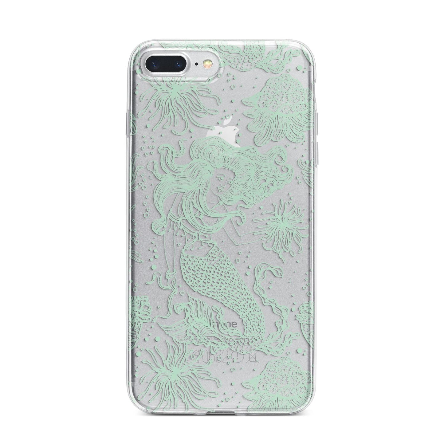 Sea Mermaid iPhone 7 Plus Bumper Case on Silver iPhone