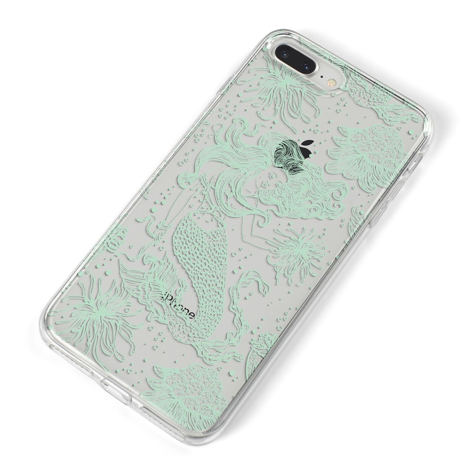Sea Mermaid iPhone 8 Plus Bumper Case on Silver iPhone Alternative Image