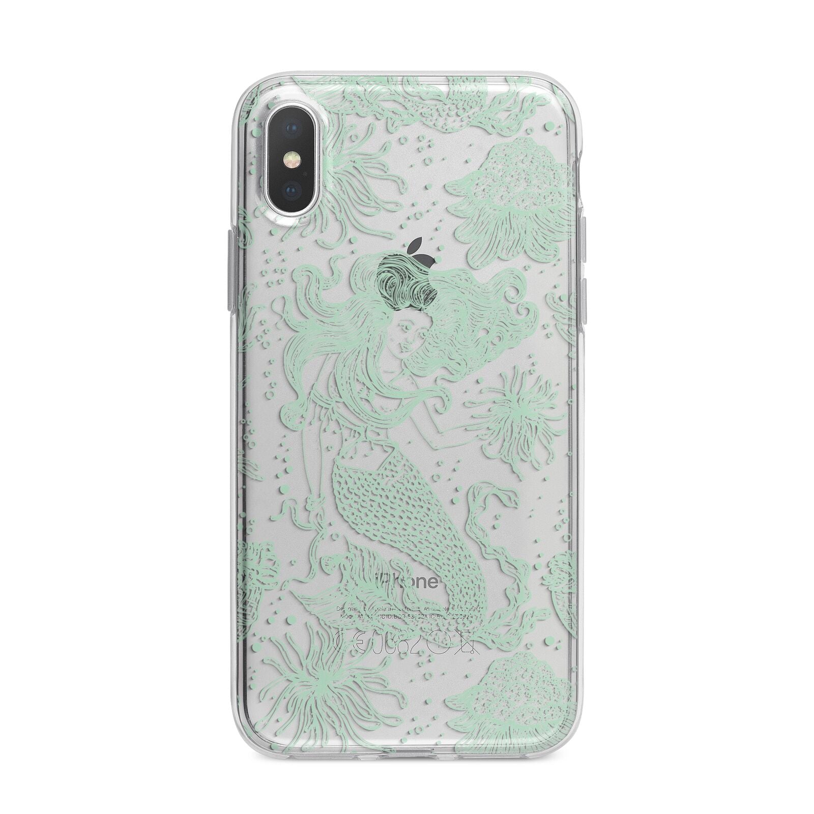 Sea Mermaid iPhone X Bumper Case on Silver iPhone Alternative Image 1