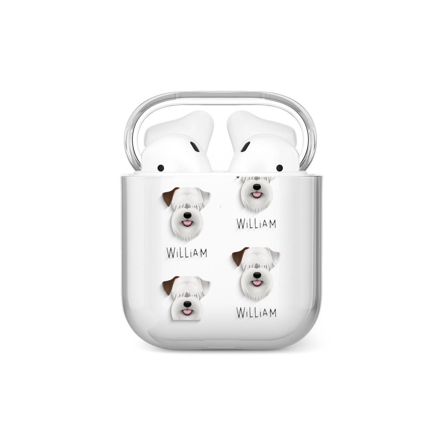 Sealyham Terrier Icon with Name AirPods Case