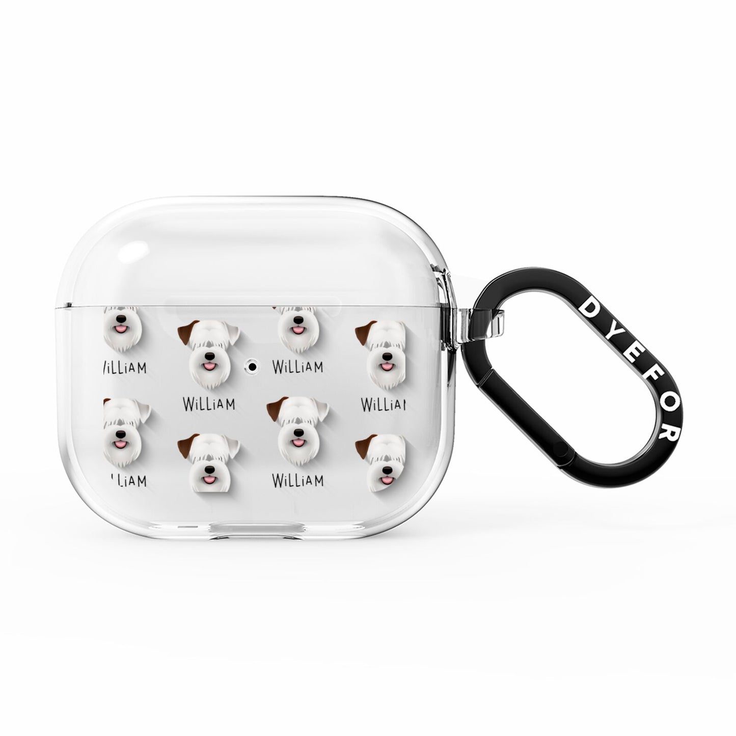 Sealyham Terrier Icon with Name AirPods Clear Case 3rd Gen