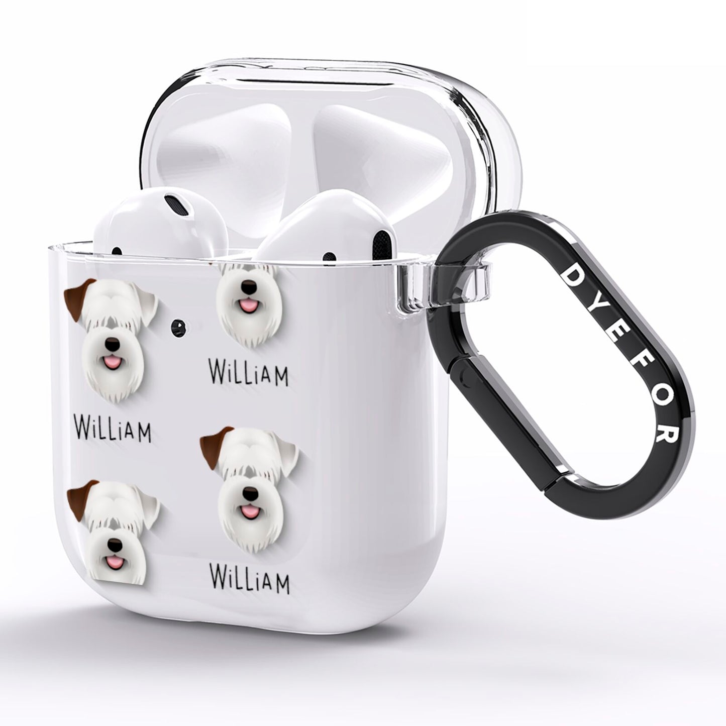 Sealyham Terrier Icon with Name AirPods Clear Case Side Image