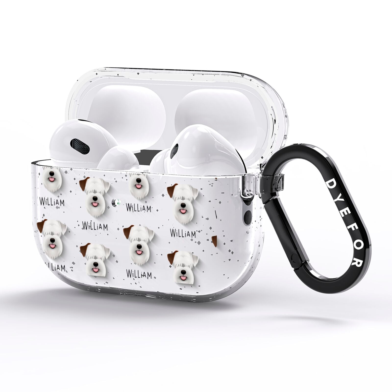 Sealyham Terrier Icon with Name AirPods Pro Glitter Case Side Image