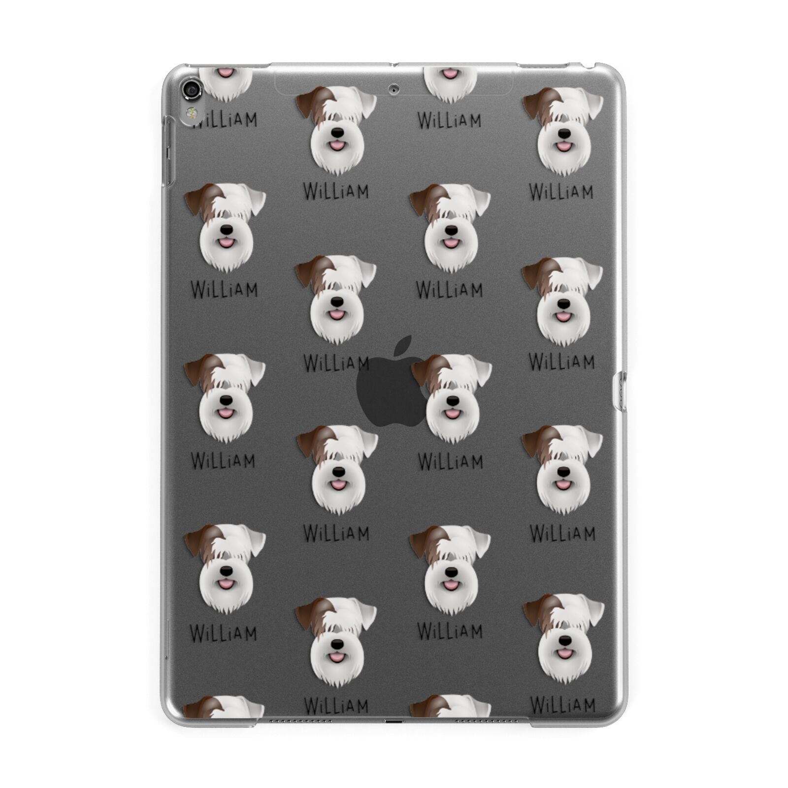 Sealyham Terrier Icon with Name Apple iPad Grey Case