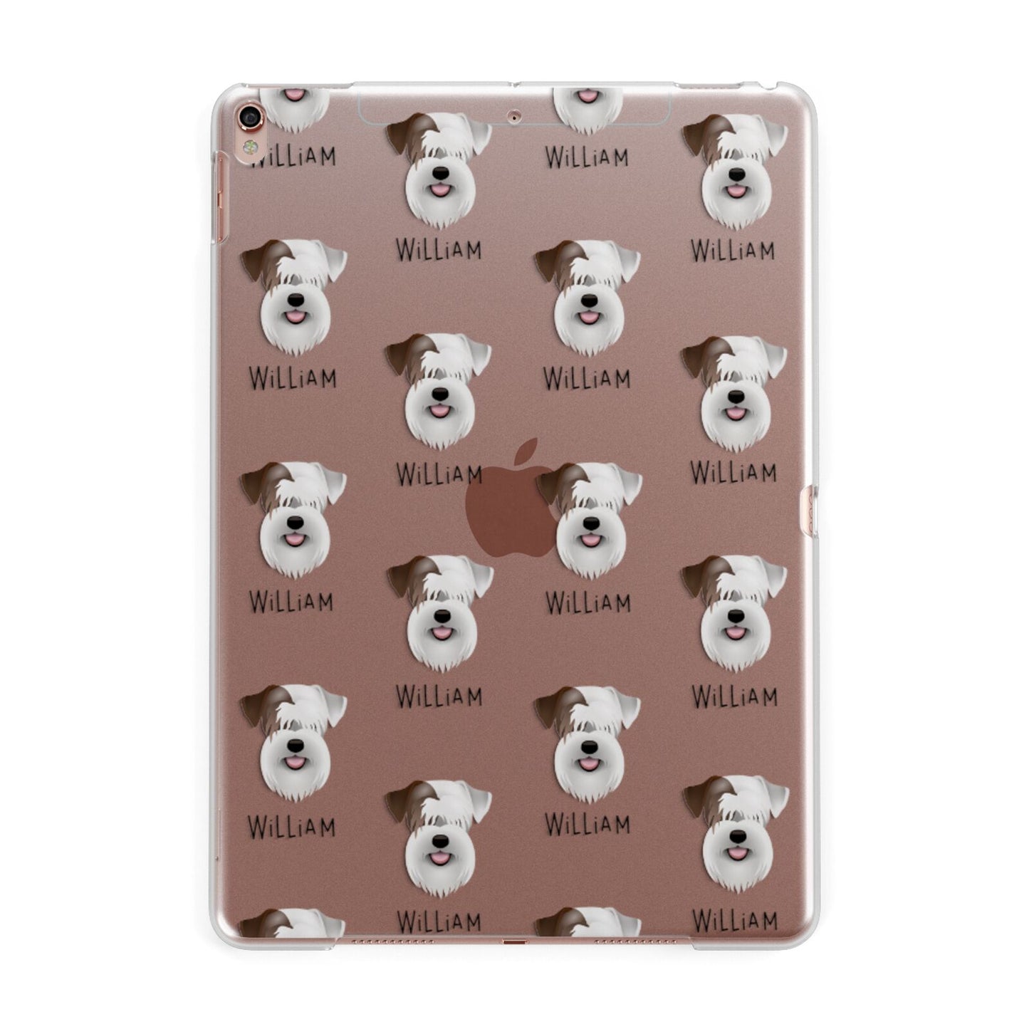 Sealyham Terrier Icon with Name Apple iPad Rose Gold Case