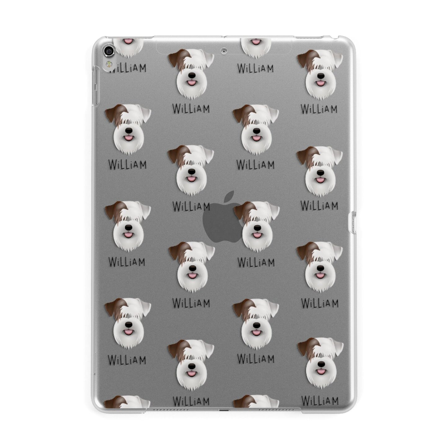 Sealyham Terrier Icon with Name Apple iPad Silver Case