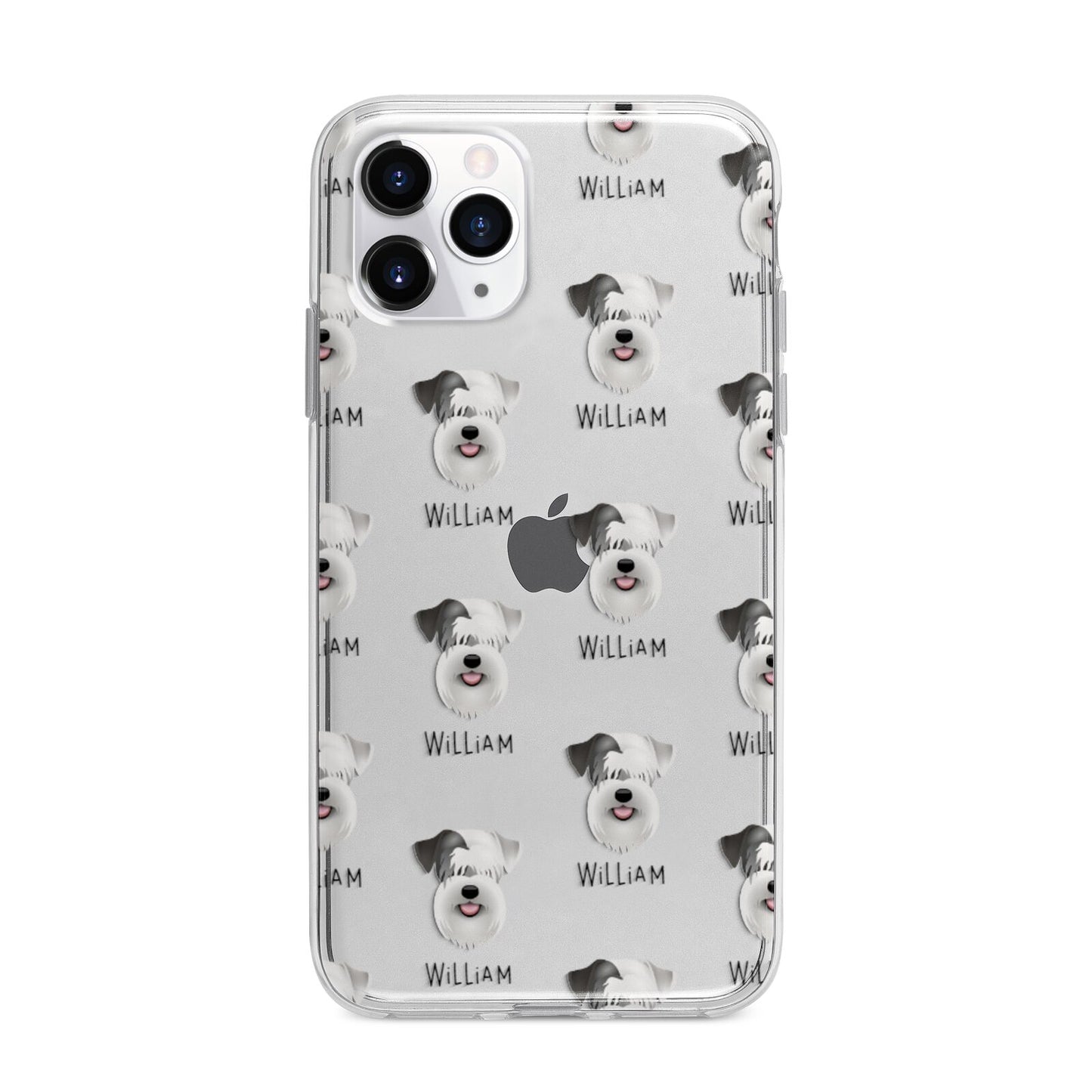 Sealyham Terrier Icon with Name Apple iPhone 11 Pro Max in Silver with Bumper Case