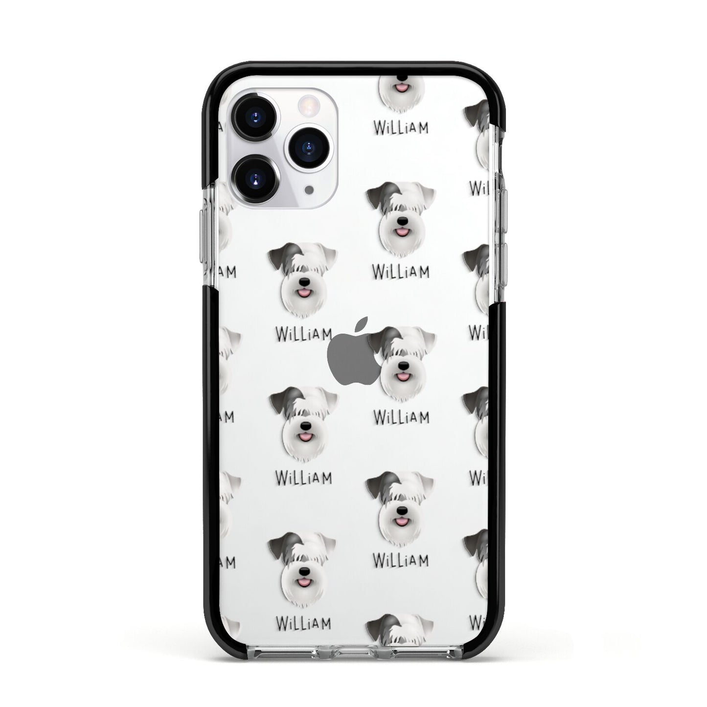 Sealyham Terrier Icon with Name Apple iPhone 11 Pro in Silver with Black Impact Case