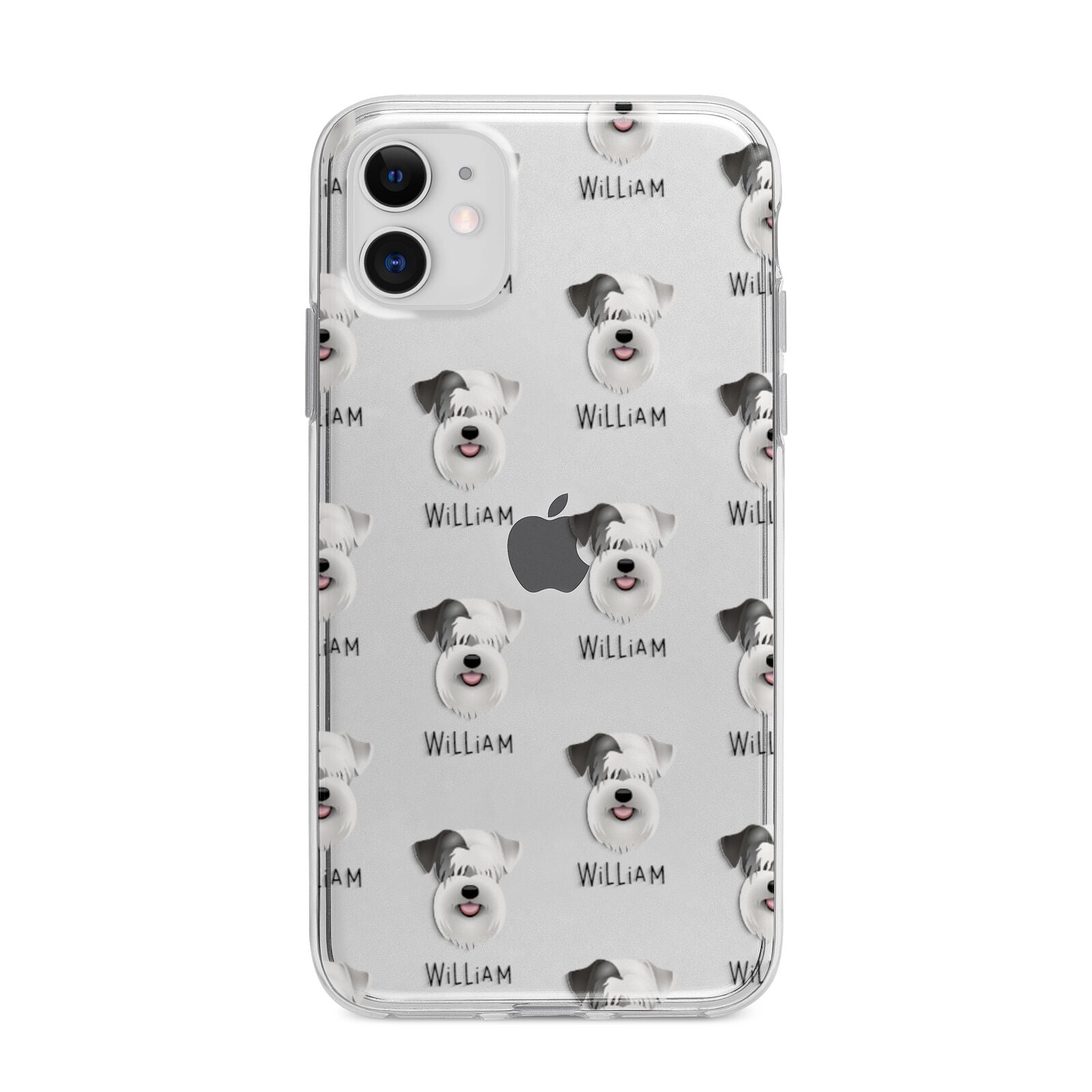 Sealyham Terrier Icon with Name Apple iPhone 11 in White with Bumper Case