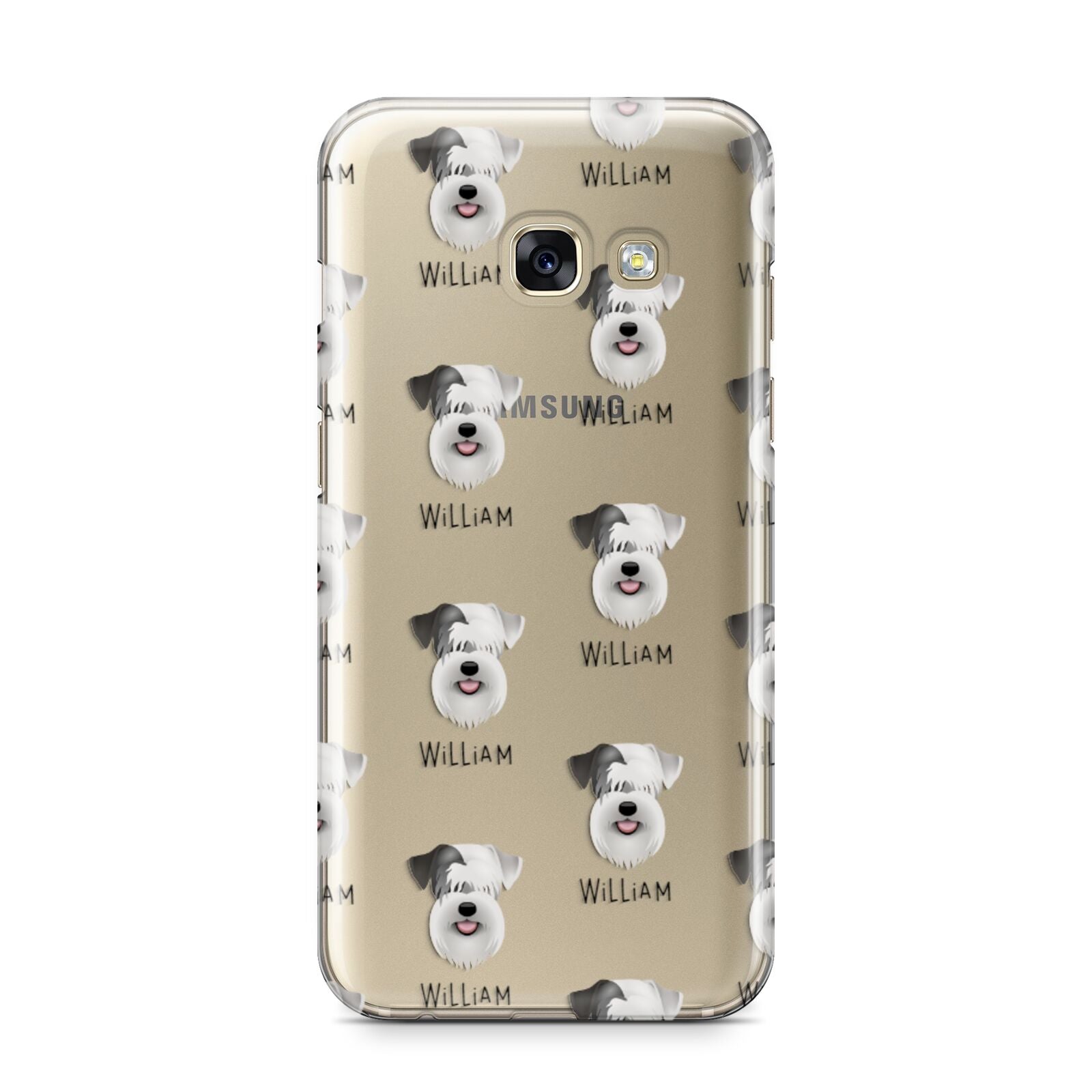 Sealyham Terrier Icon with Name Samsung Galaxy A3 2017 Case on gold phone