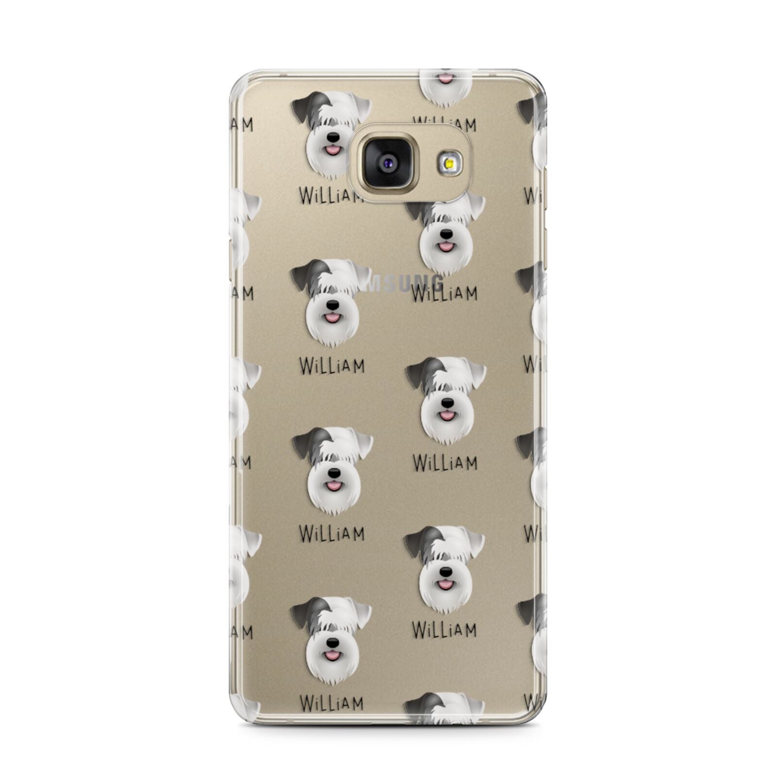 Sealyham Terrier Icon with Name Samsung Galaxy A7 2016 Case on gold phone