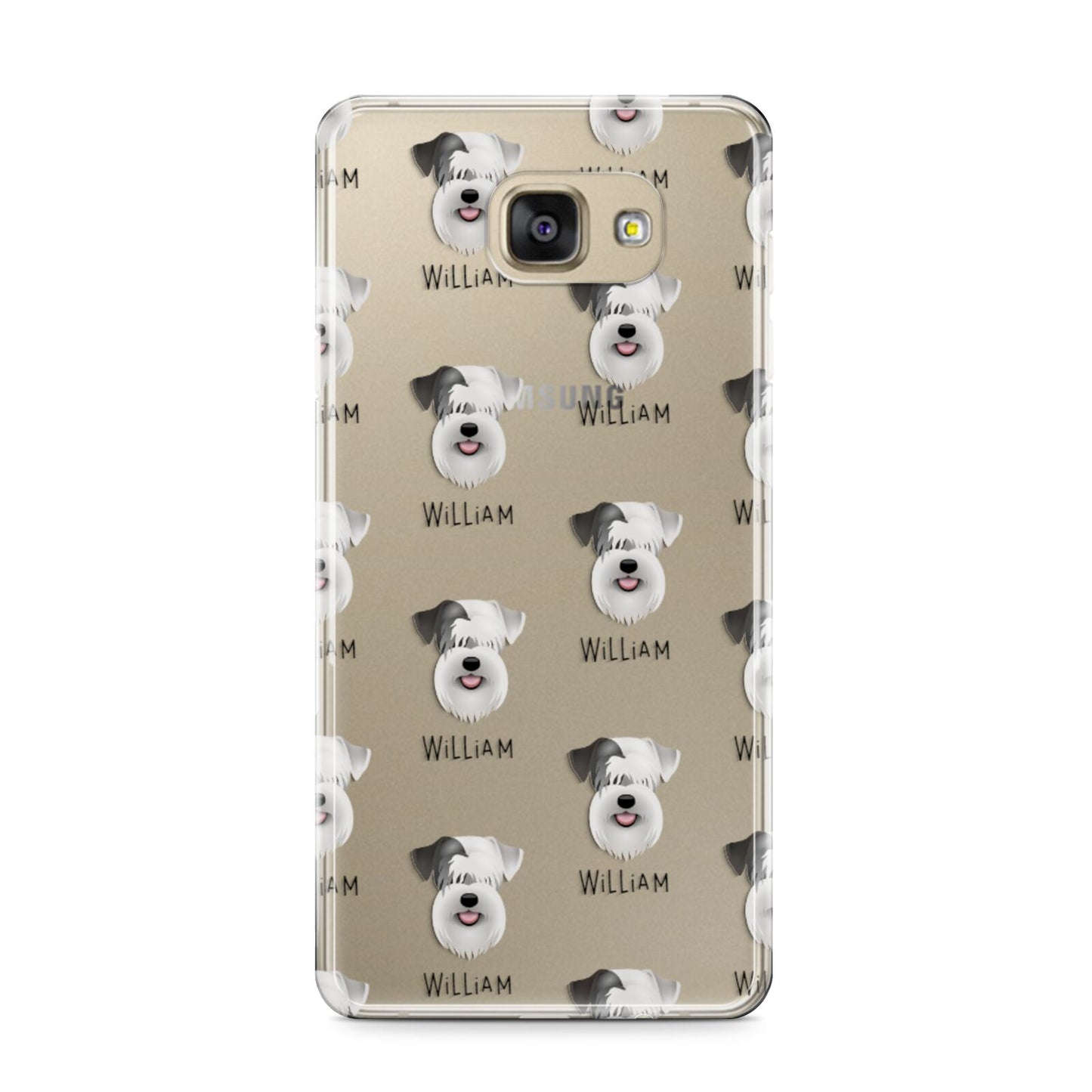 Sealyham Terrier Icon with Name Samsung Galaxy A9 2016 Case on gold phone