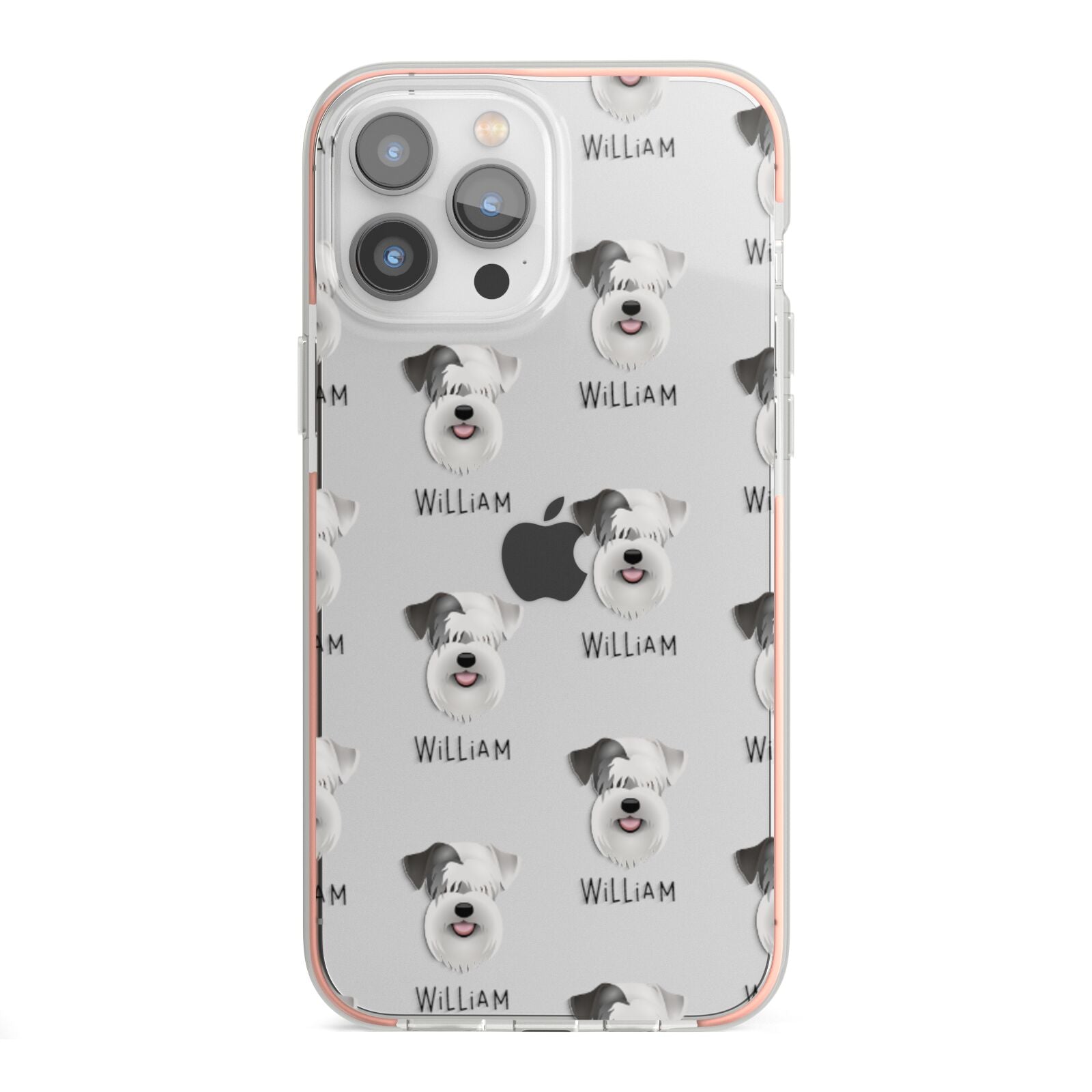 Sealyham Terrier Icon with Name iPhone 13 Pro Max TPU Impact Case with Pink Edges