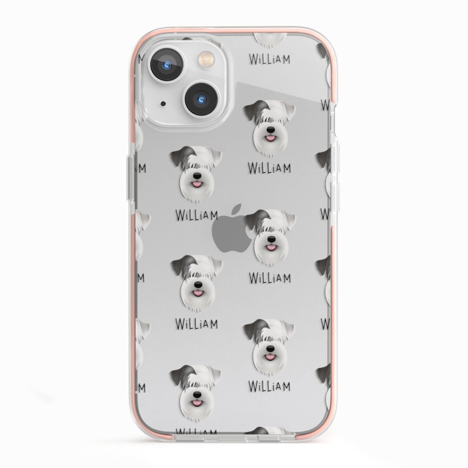 Sealyham Terrier Icon with Name iPhone 13 TPU Impact Case with Pink Edges