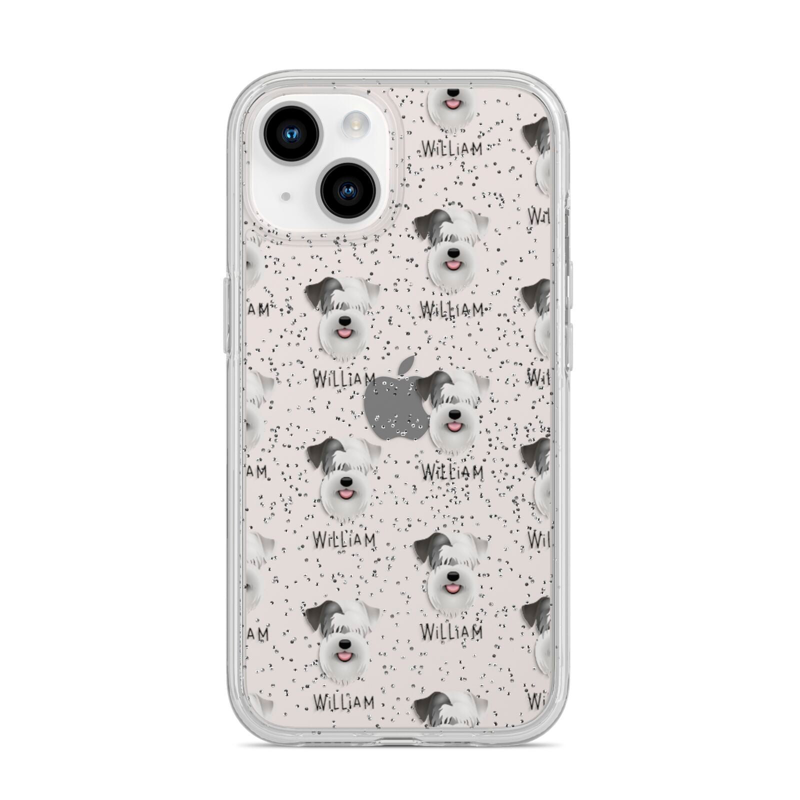 Sealyham Terrier Icon with Name iPhone 14 Glitter Tough Case Starlight