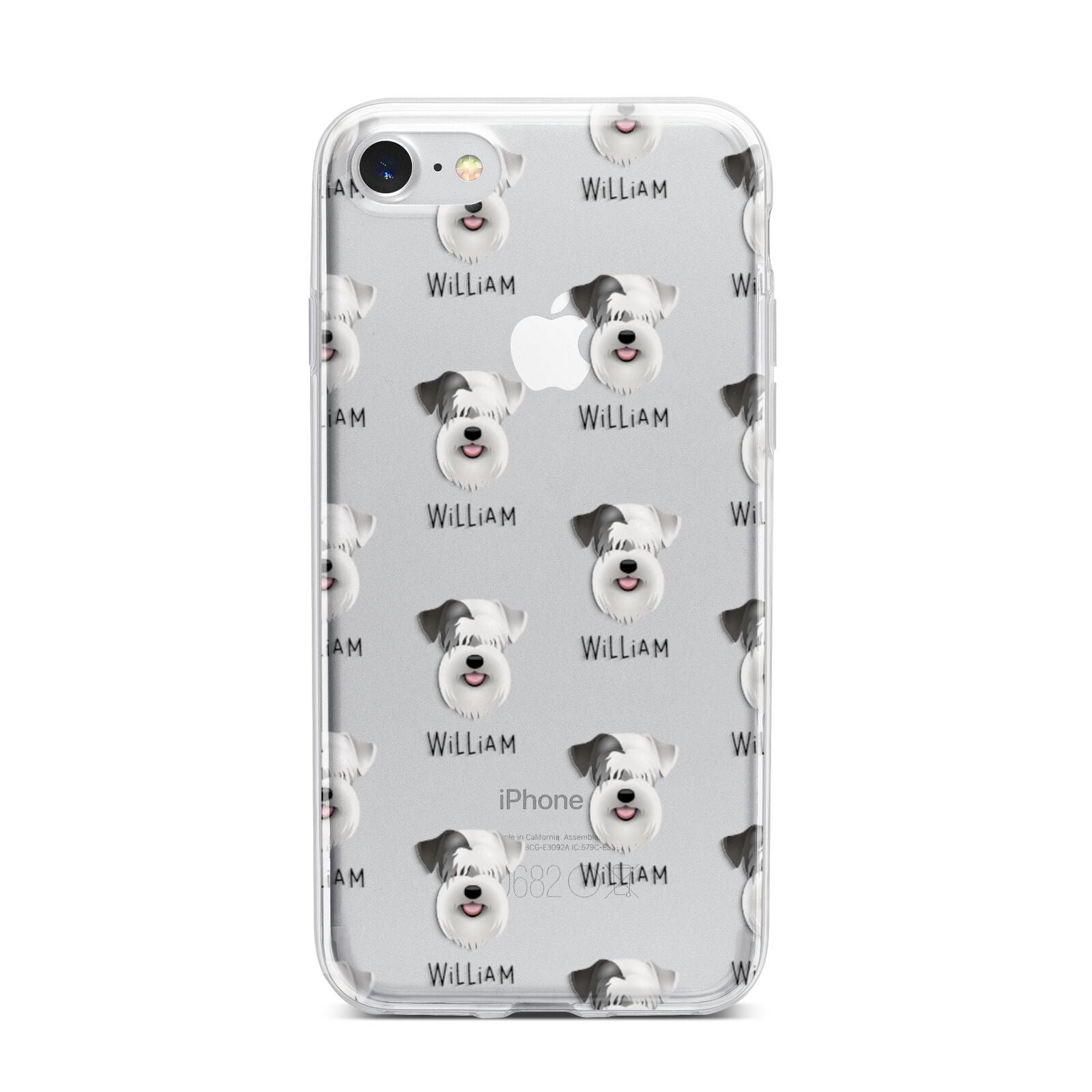 Sealyham Terrier Icon with Name iPhone 7 Bumper Case on Silver iPhone