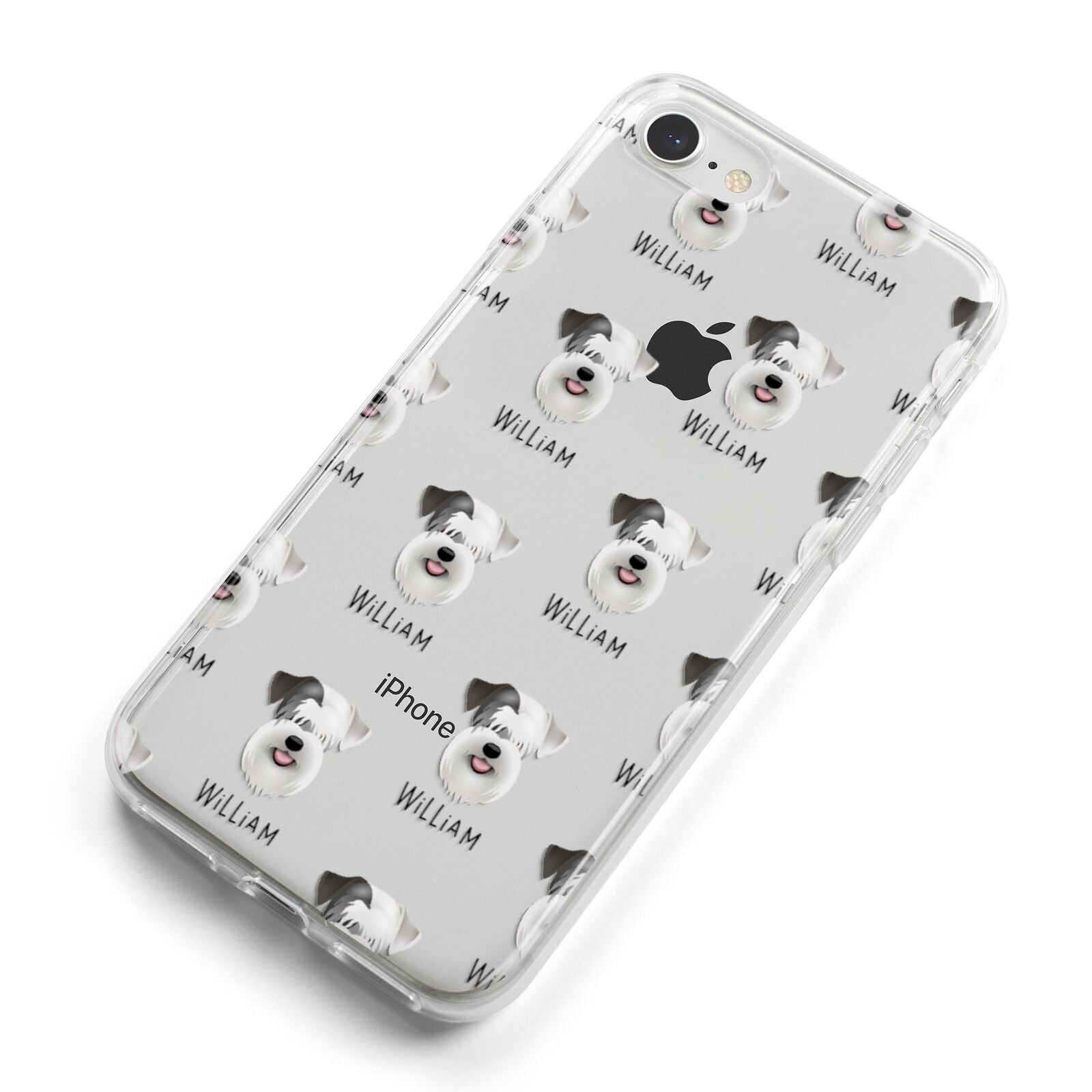 Sealyham Terrier Icon with Name iPhone 8 Bumper Case on Silver iPhone Alternative Image