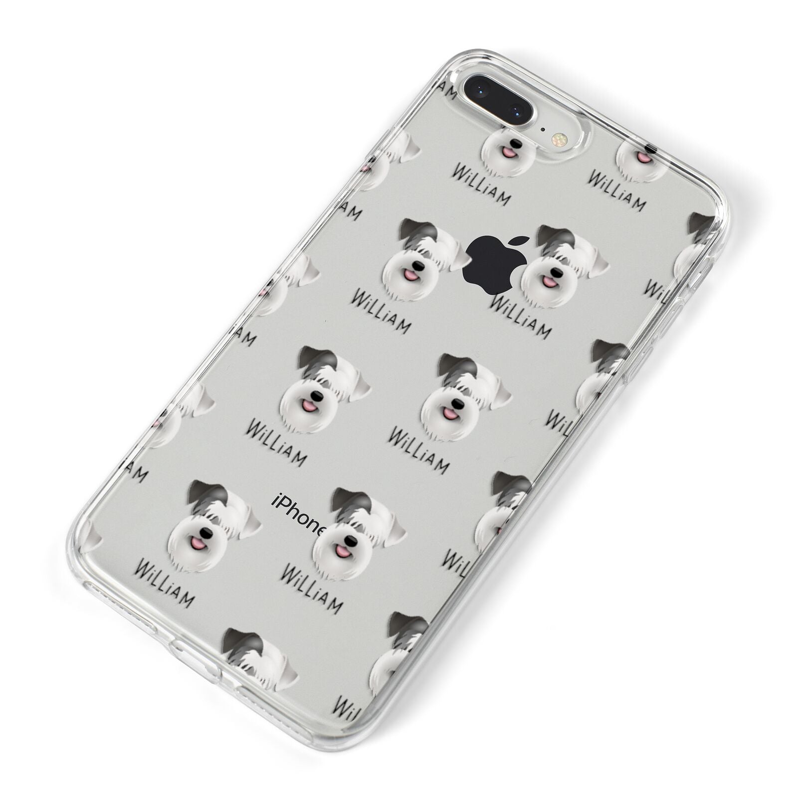 Sealyham Terrier Icon with Name iPhone 8 Plus Bumper Case on Silver iPhone Alternative Image