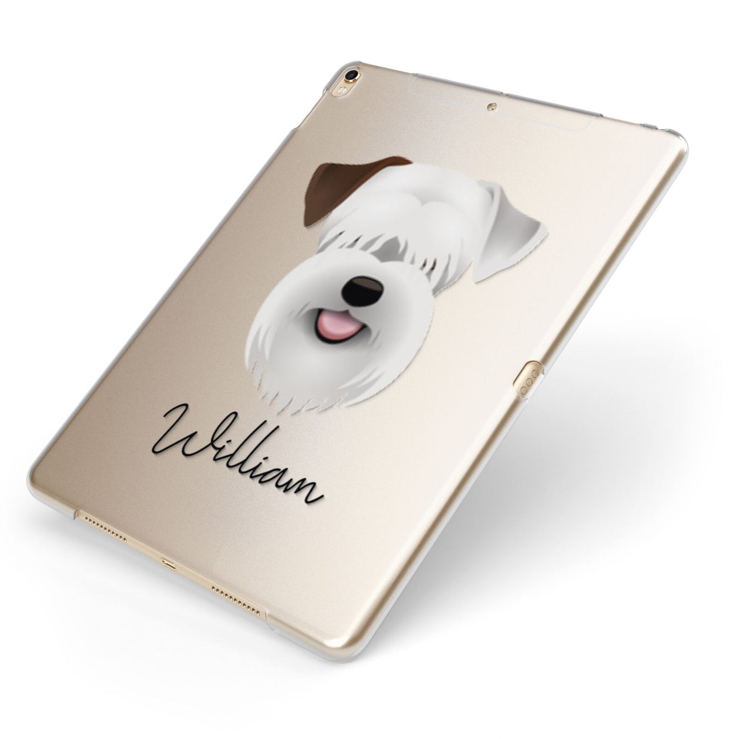 Sealyham Terrier Personalised Apple iPad Case on Gold iPad Side View