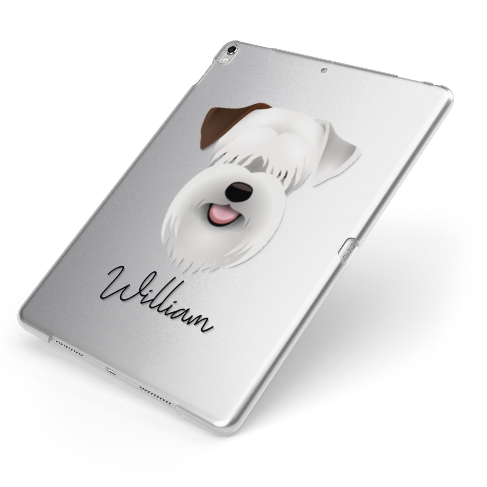 Sealyham Terrier Personalised Apple iPad Case on Silver iPad Side View
