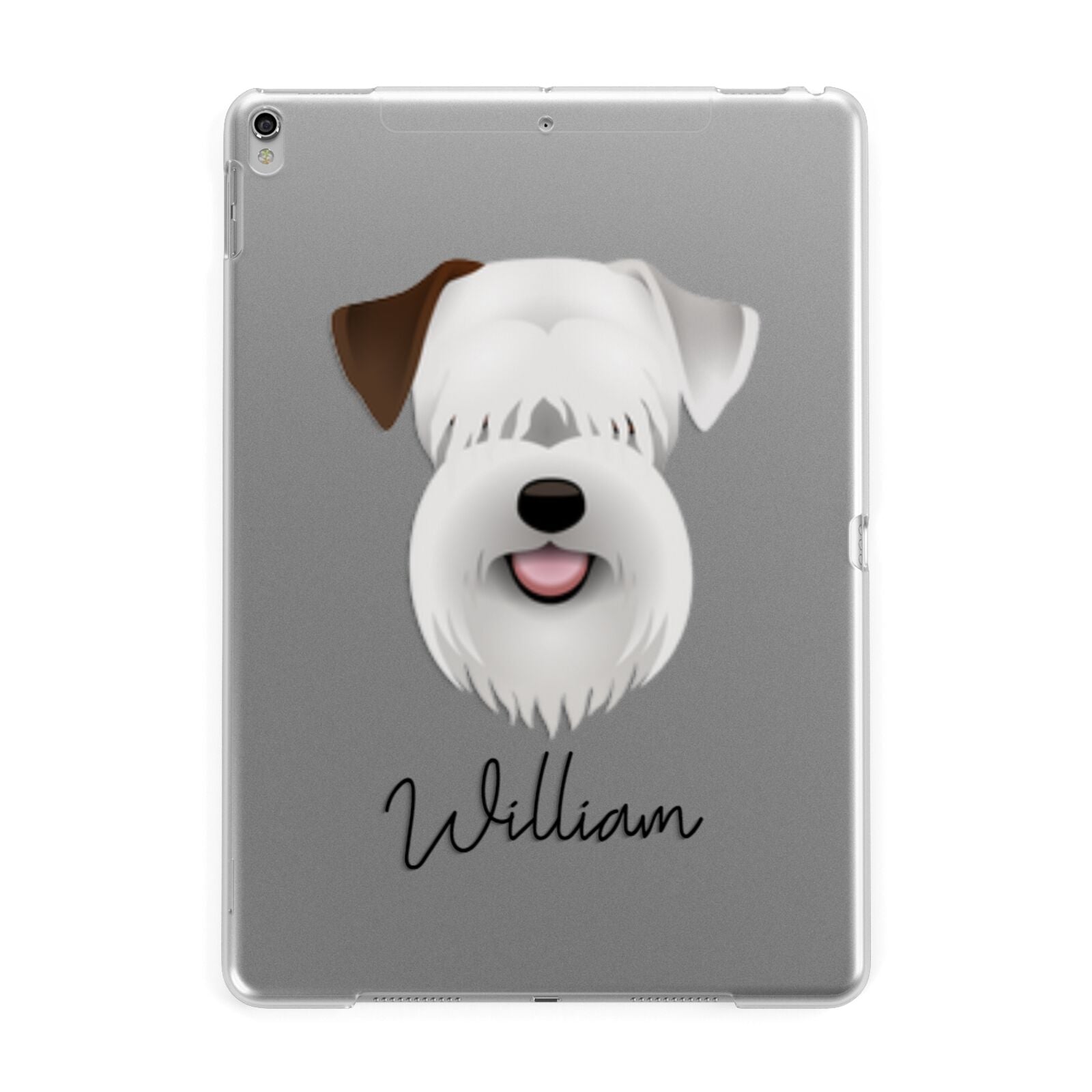 Sealyham Terrier Personalised Apple iPad Silver Case