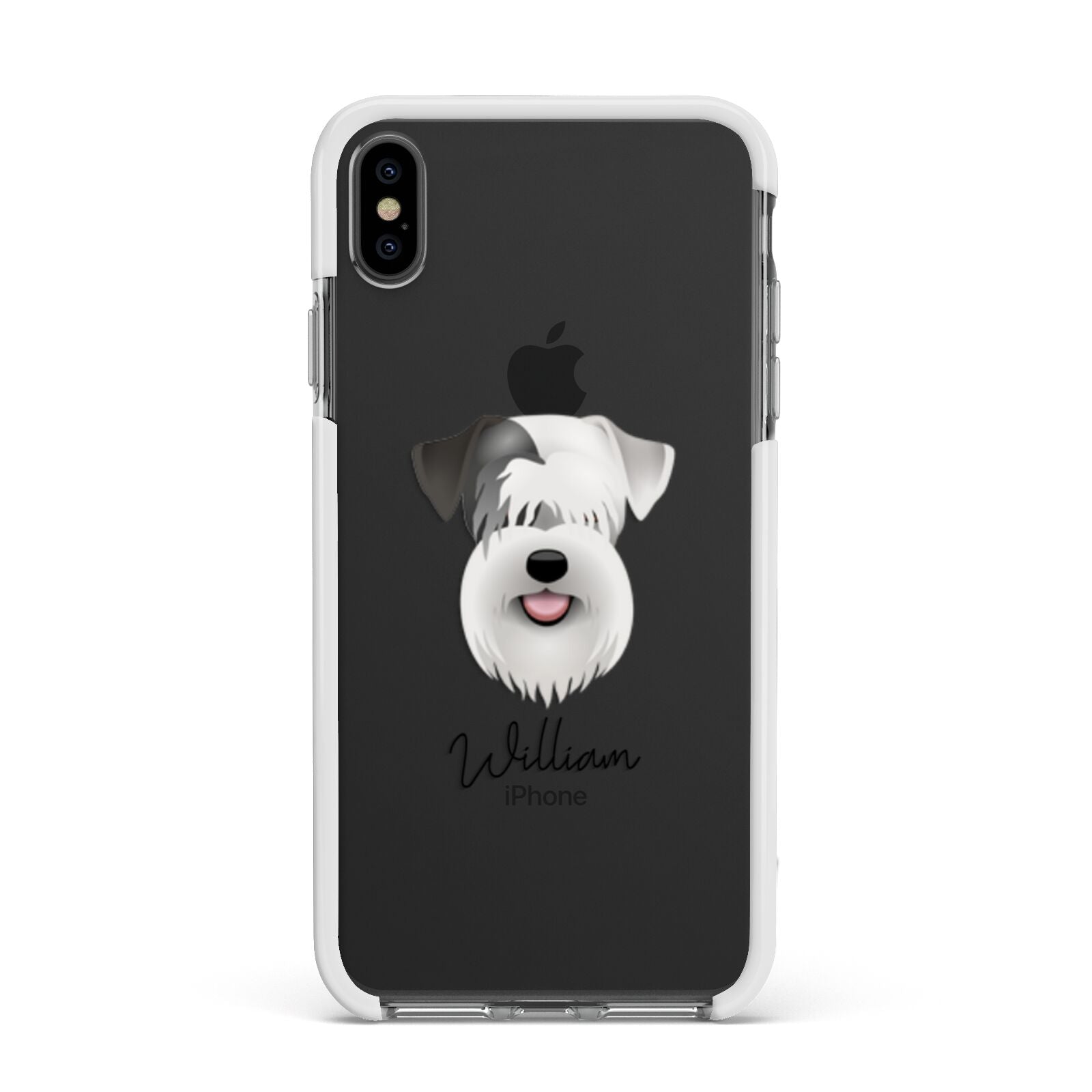 Sealyham Terrier Personalised Apple iPhone Xs Max Impact Case White Edge on Black Phone