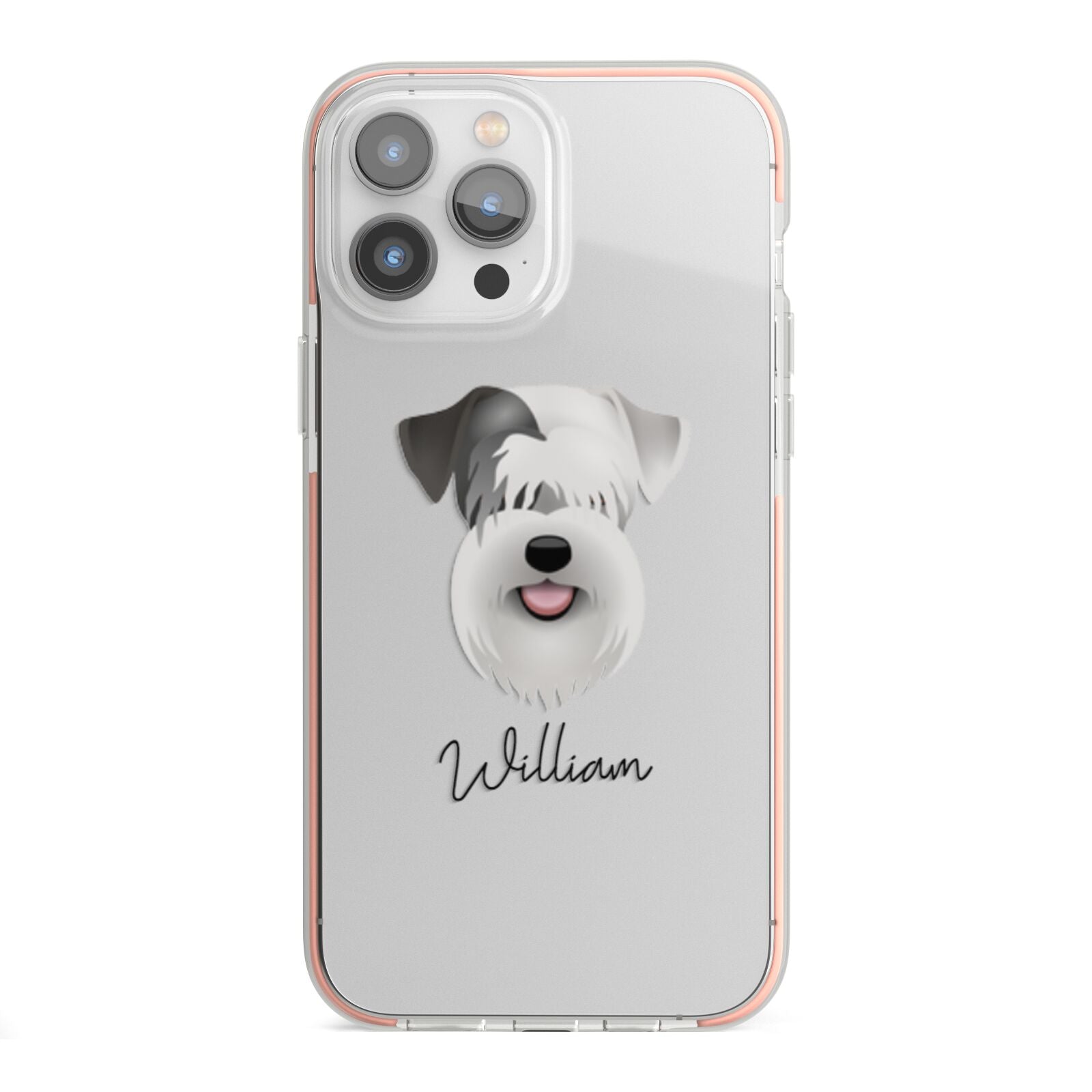 Sealyham Terrier Personalised iPhone 13 Pro Max TPU Impact Case with Pink Edges